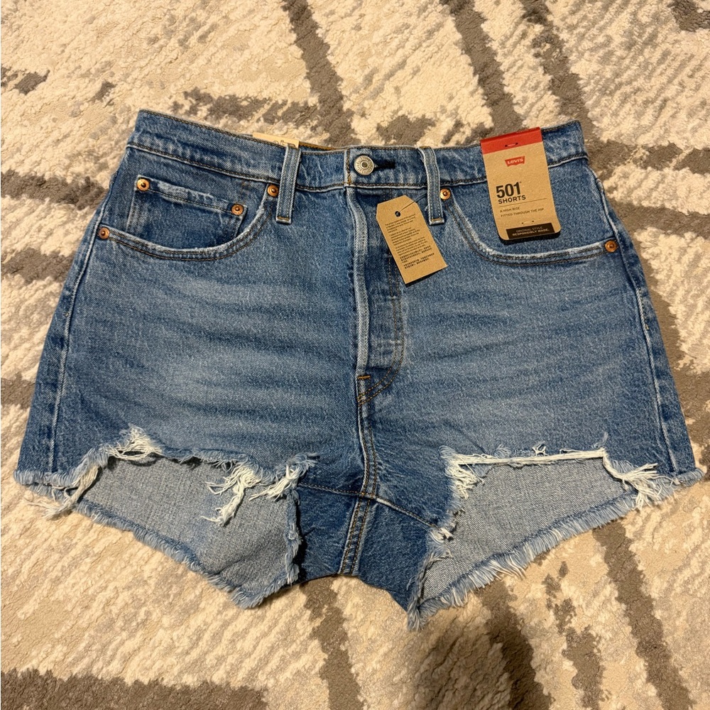 Levi's Women's 501 Blue Denim Shorts